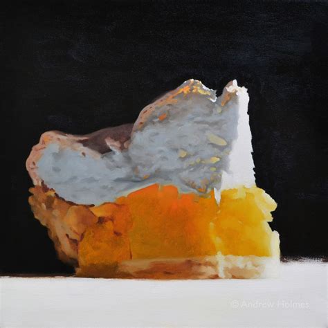 Lemon Meringue Ii Oil On Canvas 51x51cm Sq Andrew Holmes Dessin