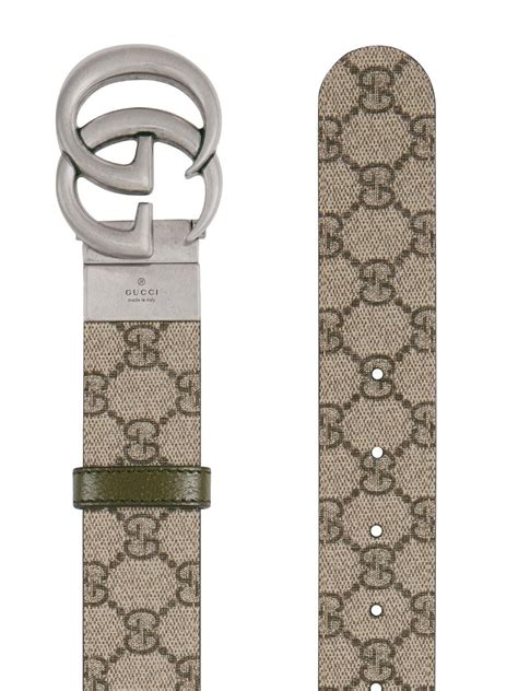Gucci Gg Marmont Reversible Belt In Beige Modesens