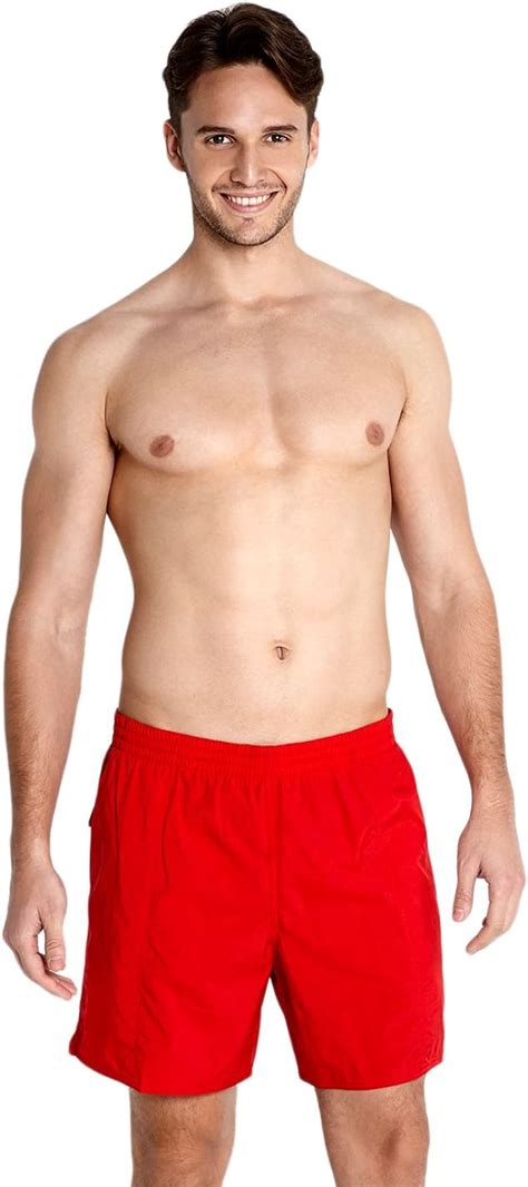 Speedo Solid Leisure Mens Swim Shorts Fed Red Amazonca Sports