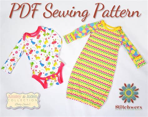 Onesie Sewing Pattern Baby Bodysuit Pattern Baby T Sewing