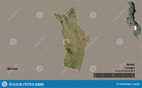 Ntcheu District Of Malawi Zoomed Satellite Stock Illustration