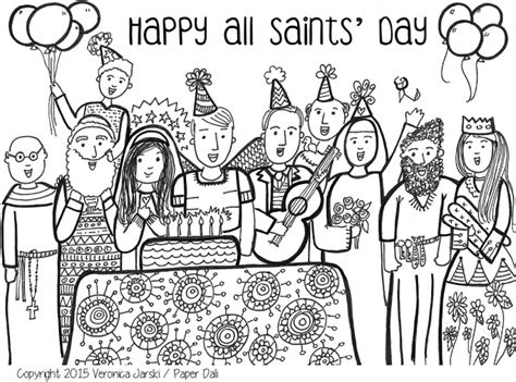 Read more free printable 2020 coloring calendar for kids. Paper Dali: Free All Saints' Day Coloring Page Downloadable PDF