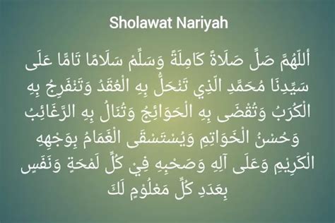 Teks Sholawat Nariyah Arab Latin Dan Terjemahan Bahasa Indonesia