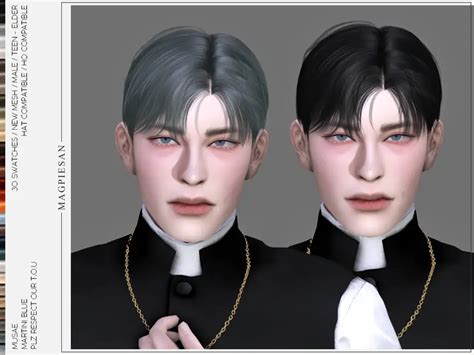 The Sims Resource Martini Blue Hair By Magpiesan Sims 4 Hairs