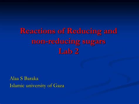 Ppt Reactions Of Reducing And Non Reducing Sugars Lab 2