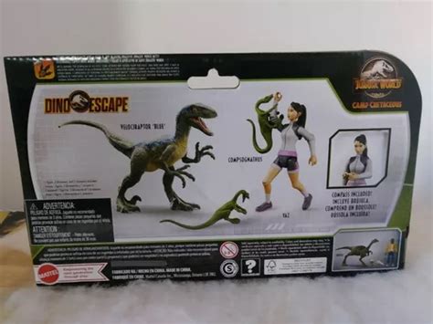 Jurassic World Set Camp Cretácico Yaz Y Velociraptor Blue En Venta En