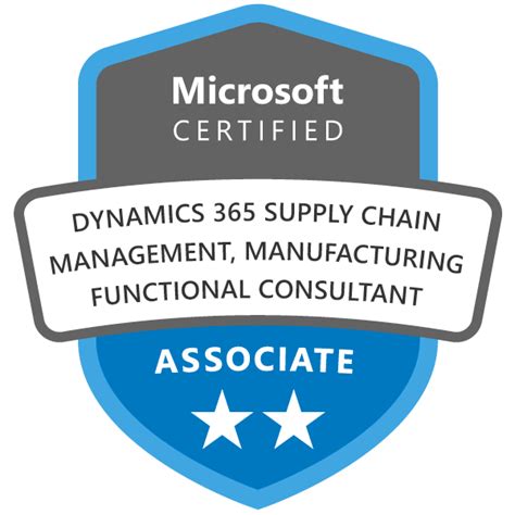 Microsoft Certified Dynamics 365 Supply Chain Management