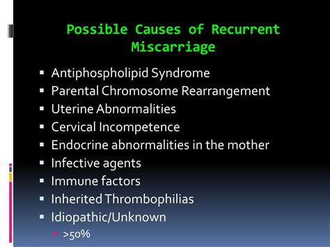 Ppt Recurrent Miscarriage Powerpoint Presentation Free Download Id