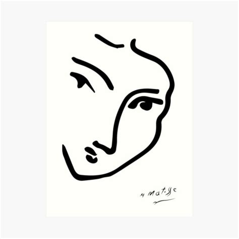 Henri Matisse Nadia Au Menton Pointu Signature Art Print For Sale