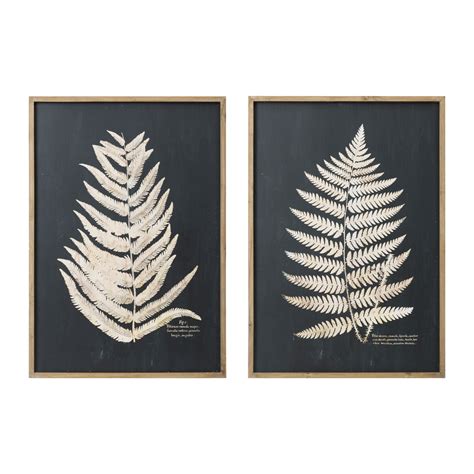 How long does it take for amazon wall art to ship? 3R Studio Wall Art Wood Framed Fern Leaf - Set of 2 ...