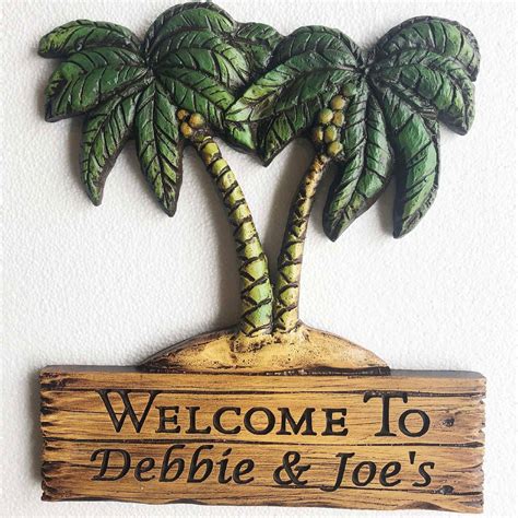 Personalized Palm Tree Tropical House Sign Item 500p Piazza Pisano