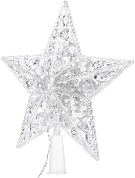 Frcolor Light Up Christmas Tree Toppers Led Tree Top Star Lighted