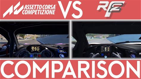Assetto Corsa Competizione Vs Rfactor Comparison S Gt Spa