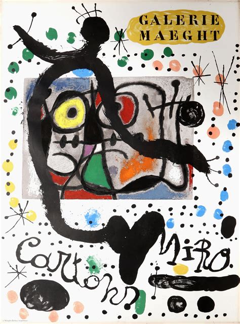 Lot Joan Miro Cartons Miro At Galerie Maeght Lithograph Poster