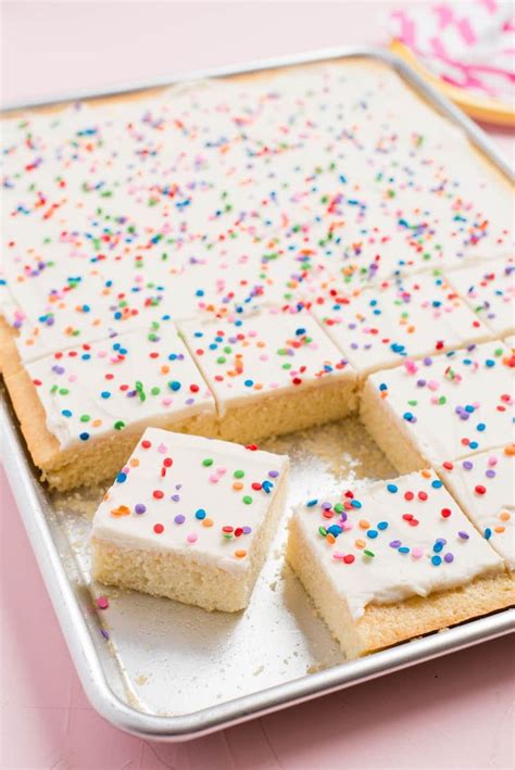 This really does taste like wedding cake! One-Bowl Vanilla Cake: Vanilla Sheet Cake with Sprinkles | Recipe | Vanilla sheet cakes, Sheet ...
