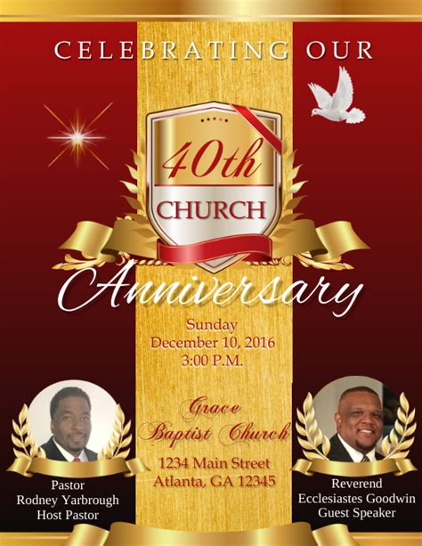Copy Of Church Anniversary Postermywall