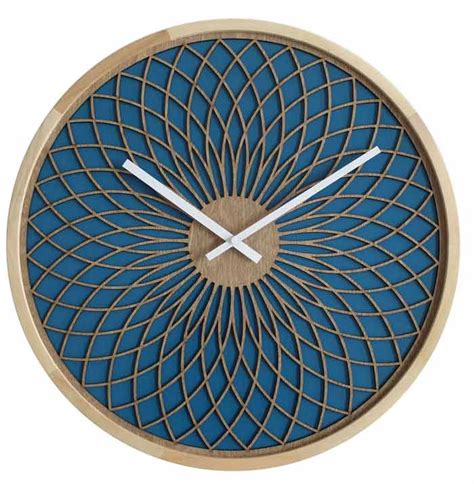 Hermle 31013 Stella Blue Modern Wall Clock The Clock Depot