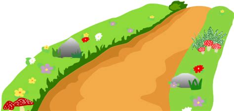 Pathway Black - Transparent Dirt Road Cartoon Clipart ...