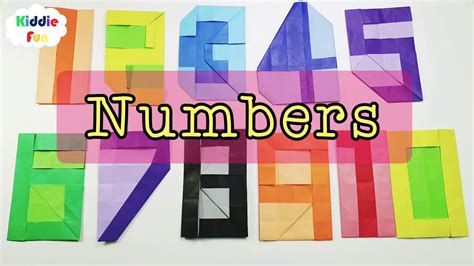Numbers 1 To 10 Origami 숫자 1 10 영어 종이접기 숫자공부 키디펀 Kiddiefun Youtube