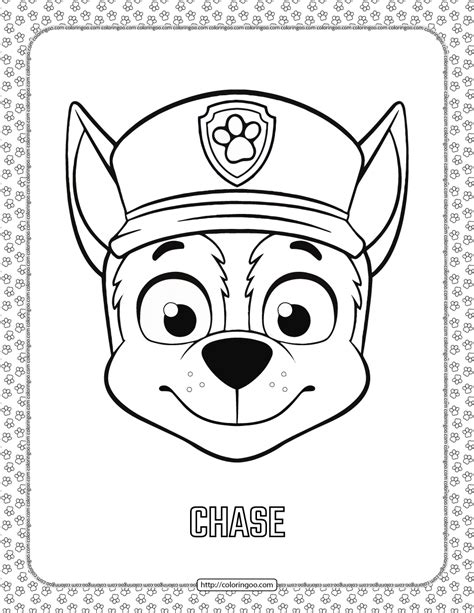 Coloring Page Paw Patrol Chase : Chase Is On The Case Activity Pack Nickelodeon Parents / This