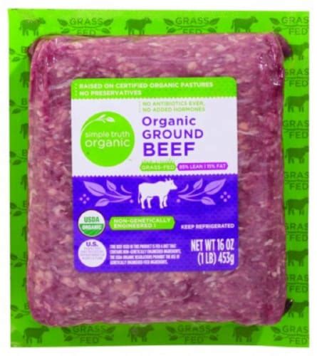 Simple Truth Organic 85 Lean Ground Beef 1 Lb Foods Co