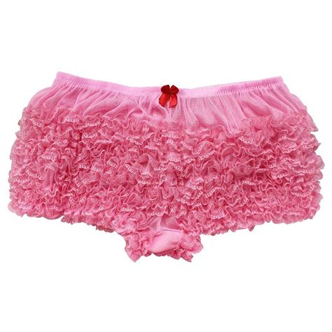 Womens Ladies Ruffled Lace Bloomers Frilly Knickers Panties Burlesque