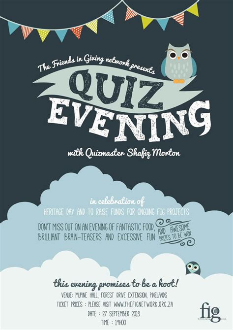 Fundraiser Flyer Quiz Event Poster Design
