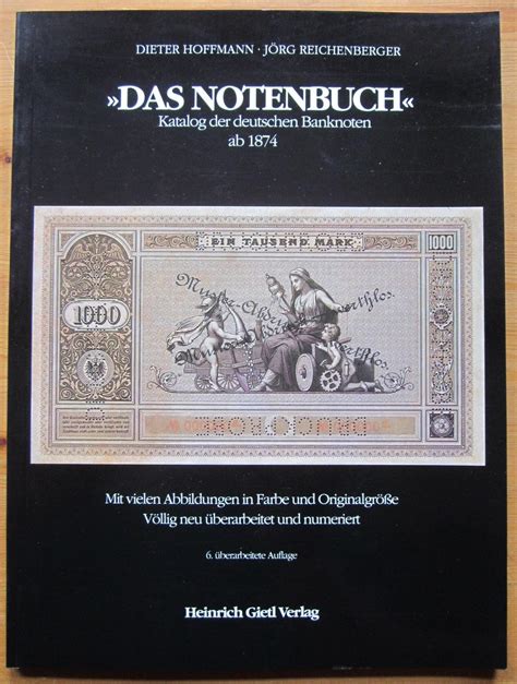 3924861064 Das Notenbuch Katalog Der Deutschen Banknoten Ab 1874 Diether Hoffmann Jörg