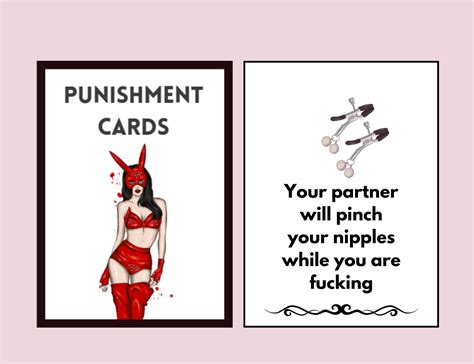 Bdsm Game Punishment Cards Printable Sex Game Bdsm Punishments Kink List Kinky Game Femdom