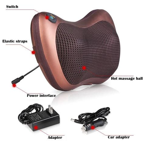 New Waist Massage Home Car Dual Use Multi Function Electric Cervical Lumbar Car Pillow Massager