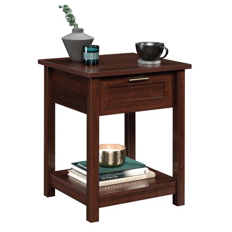 Sauder Brookland Side Table Select Cherry Finish