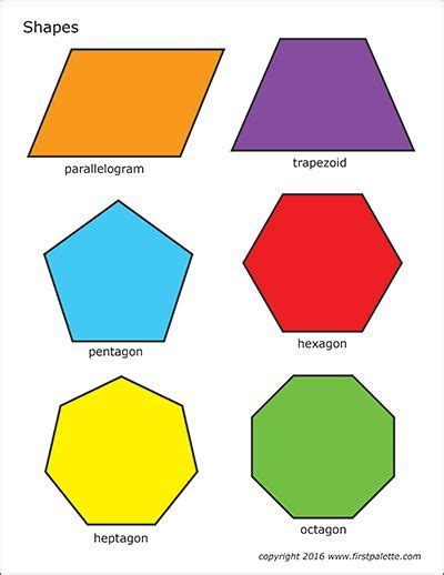 Basic Shapes | Free Printable Templates & Coloring Pages | FirstPalette