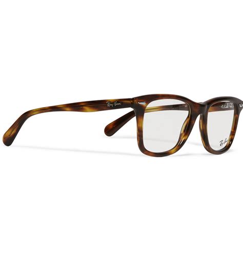 Lyst Ray Ban Original Wayfarer Square Frame Acetate Optical Glasses In Brown For Men