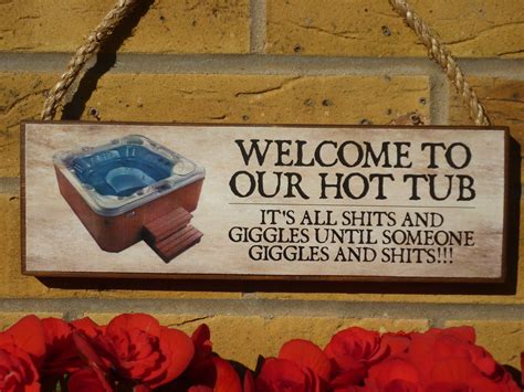 Hot Tub Sign Personalised Hot Tub Sign Whirlpool Jacuzzi Handmade Your