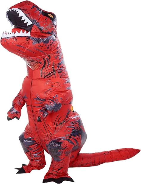 Atdawn Inflatable Dinosaur Costume Giant T Rex Red