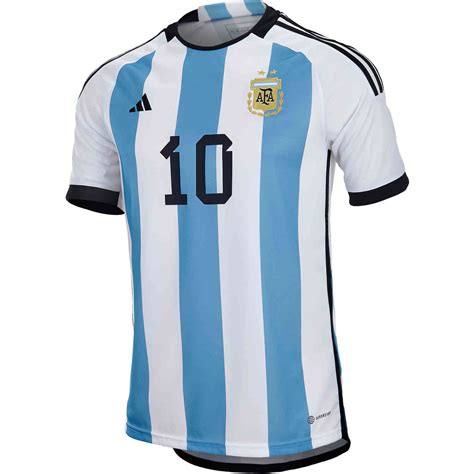 Lionel Messi Argentina 2022 World Cup Qatar Match Slim Fit Home Soccer