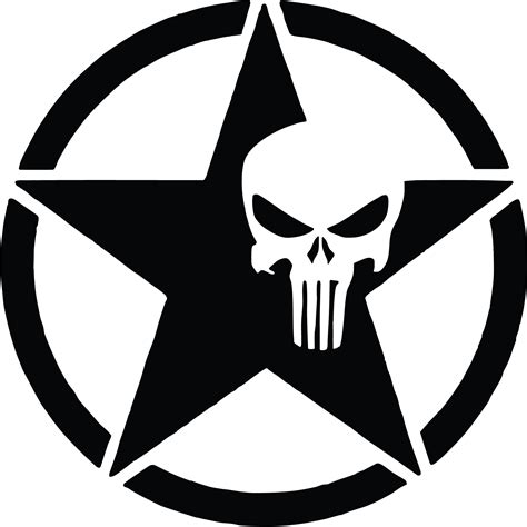 Appealing Punisher Skull Vector Photographs Distressed Star Free