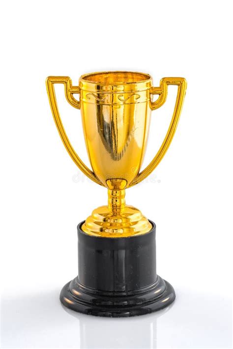 Miniature Trophy On A White Background Stock Photo Image Of