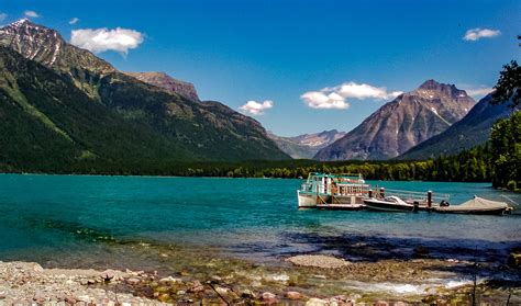 Boat Dock Behind Lake Mcdonald Lodge Glacier National Par Flickr