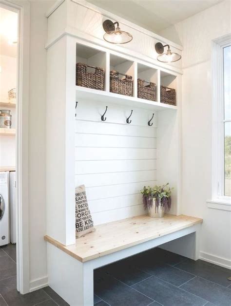 Mudroom Design With Custom Built In Lockers Locker Storage In Mudroom Ideas Hooks And Bench