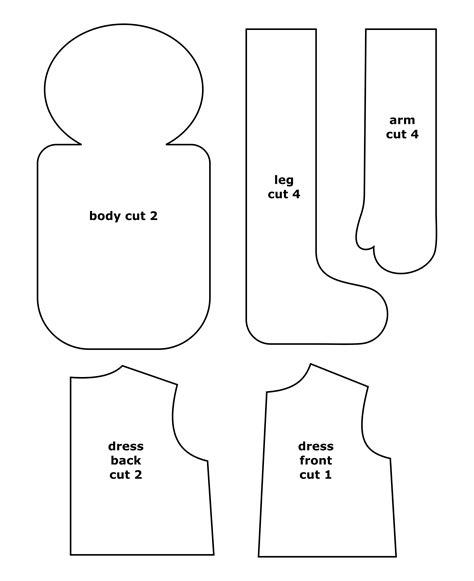 10 Best Printable Rag Doll Sewing Pattern Pdf For Free At Printablee