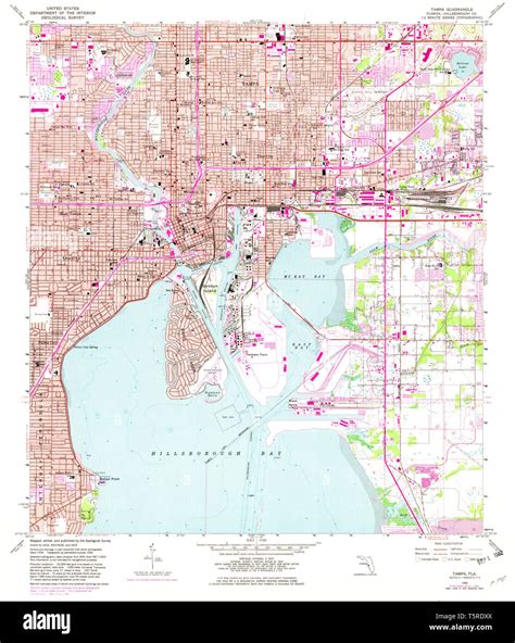 Usgs Topo Map Florida Fl Tampa 348785 1956 24000 Restoration Stock