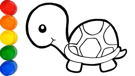 Imagen con pasos para dibujar un conejo. Aprende Dibujar y Pintar Una Tortuga - Videos Para Niños ...