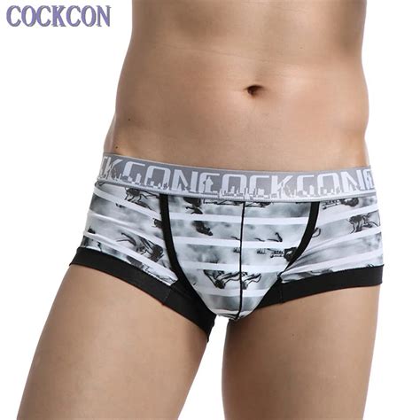 Cockcon New Panties Hot Sale Men Male Underwear Mens Boxer Underwear Sexy Striped Man Underwear