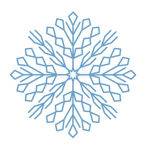 Flat Snowflakes Winter Snowflake Crystals Christmas Snow Shapes And