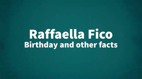 Raffaella Fico List Of National Days