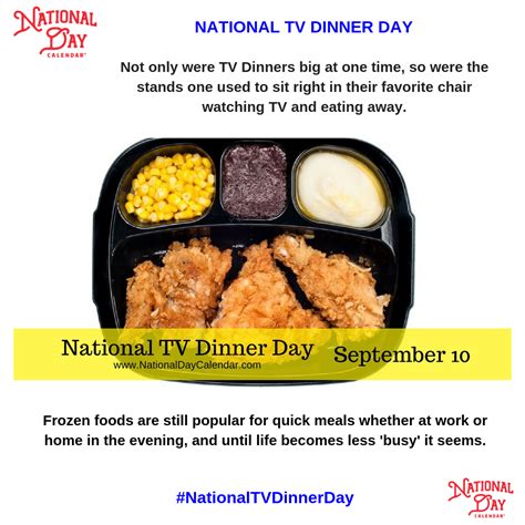 Subscribe to our weekly newsletter. NATIONAL TV DINNER DAY - September 10 | Rice recipes for ...
