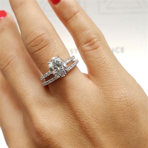 Oval Engagement Ring With Wedding Band Engagement Rings