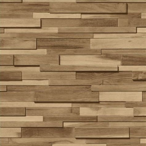 Muriva Muriva Thin Wood Blocks Wood Effect Wallpaper J45307 In 2020