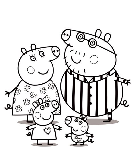 Peppa Pig Coloring Pages To Print For Free And Color